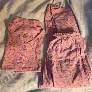 Pajama set loungewear floral sunflower pant & top